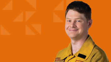 Public sector employee Derek, Fire Management Officer